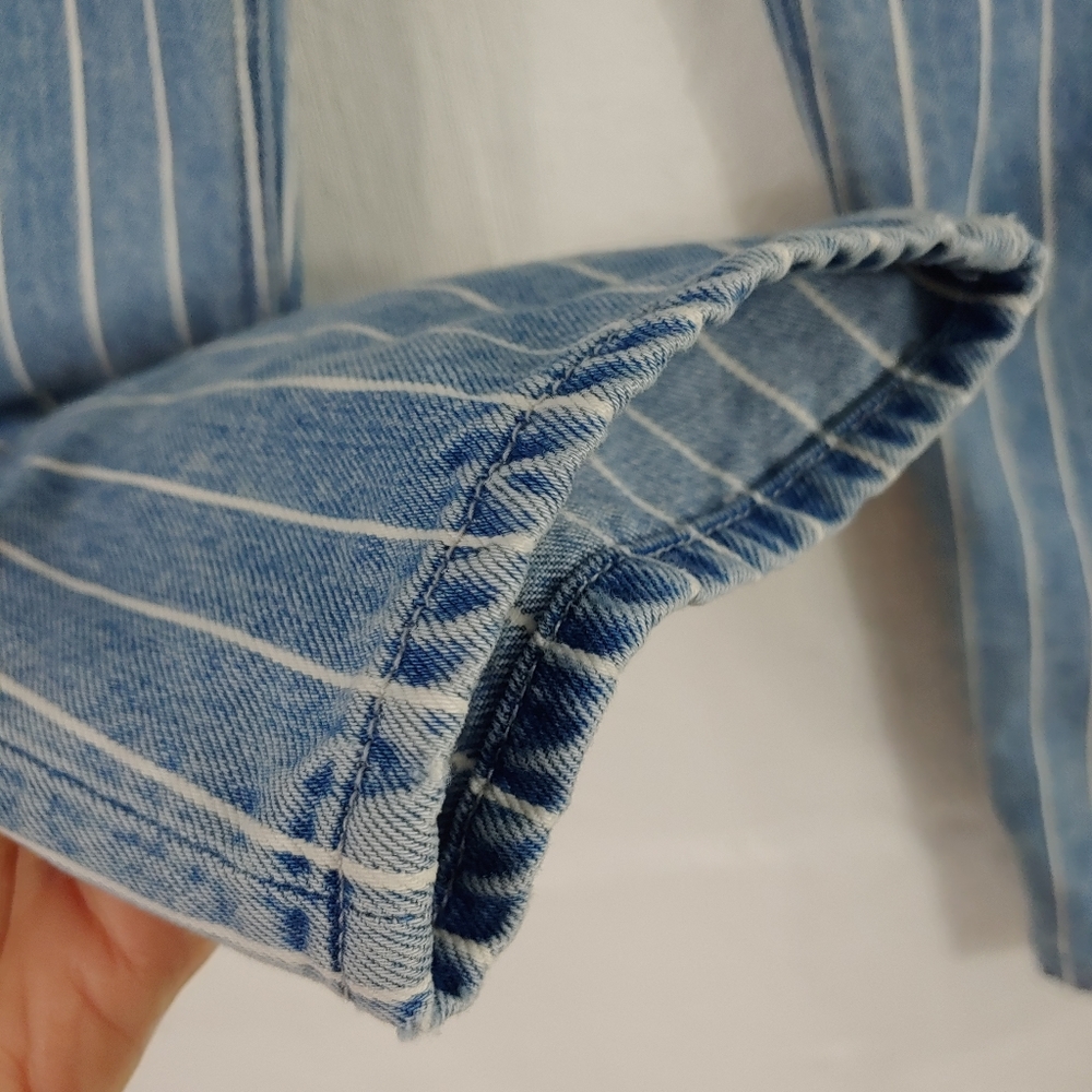 AMERICAN EAGLE PIN STRIPE MOM JEAN (637) - Picture 11 of 13